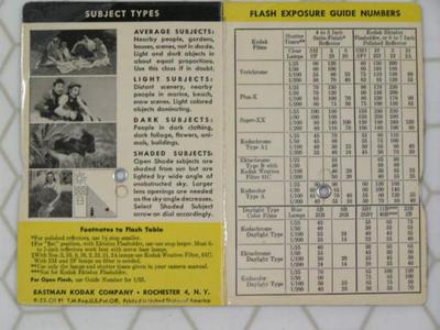 Vintage collectible Kodak "Kodaguide" snapshot/flash exposure calculator