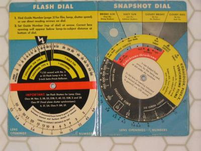Vintage collectible Kodak "Kodaguide" snapshot/flash exposure calculator