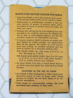 Vintage collectible Kodak "Kodaguide" snapshot/flash exposure calculator