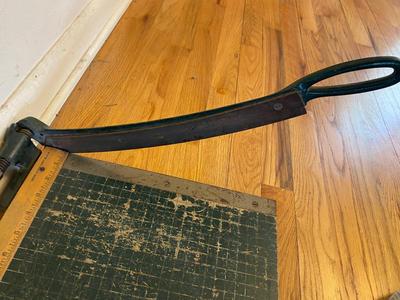 HEAVY PAPER CUTTER, 3-HOLE PUNCH, NOTEBOOKS, WALL CLOCK, SHADOW BOX AND MORE