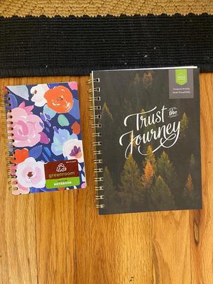 HEAVY PAPER CUTTER, 3-HOLE PUNCH, NOTEBOOKS, WALL CLOCK, SHADOW BOX AND MORE