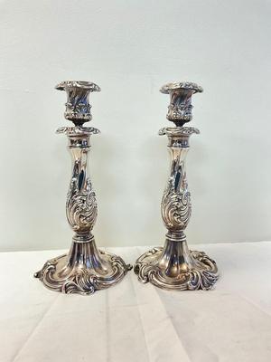 D1140 Pair of Reed & Barton French Renaissance Baroque Candelabras