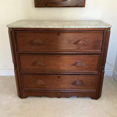 UBL1248 Antique Victorian Marble Top Dresser