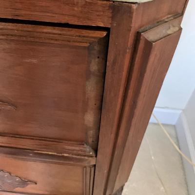 UBL1248 Antique Victorian Marble Top Dresser