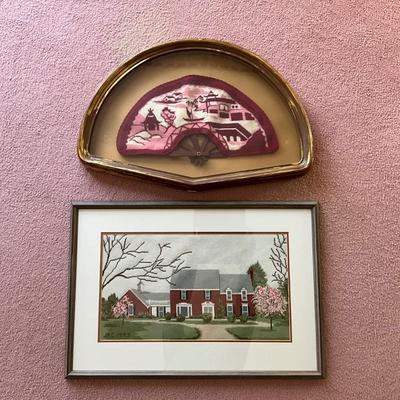 M1267 Pair of Needlepoint Framed Work