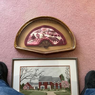 M1267 Pair of Needlepoint Framed Work