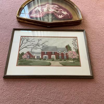 M1267 Pair of Needlepoint Framed Work