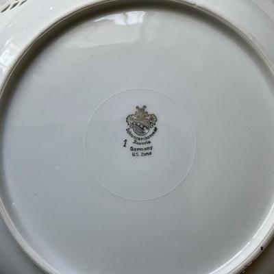 D1286 Set of 6 Bavaria Germany Fruit Reticulated Plates