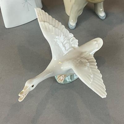 L1306 Lladro "Fairy" & "Boy Playing Guitar" ,Flying Duck, Boy withDrum Figurines AS-IS