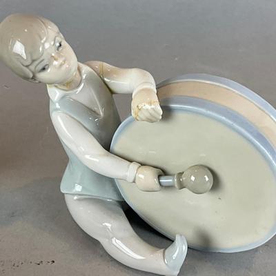 L1306 Lladro "Fairy" & "Boy Playing Guitar" ,Flying Duck, Boy withDrum Figurines AS-IS
