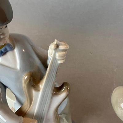 L1306 Lladro "Fairy" & "Boy Playing Guitar" ,Flying Duck, Boy withDrum Figurines AS-IS