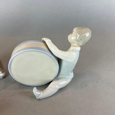 L1306 Lladro "Fairy" & "Boy Playing Guitar" ,Flying Duck, Boy withDrum Figurines AS-IS