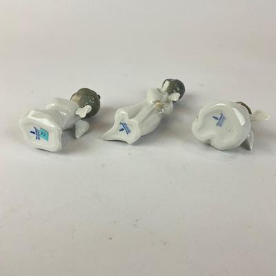 L1312 Lladro Set of Three Angel Ornament Figurines
