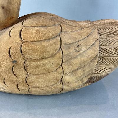L1324 Large Vintage Handcarved Duck / Swan