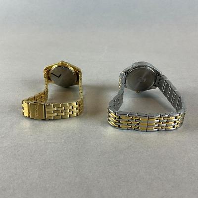 H1328 Ladies Bulova Crystal Two tone Womens Watch with Seiko Goldtone