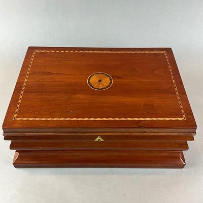 L1331 Vintage Cherry Bartley Collection Inlay Jewelry Box