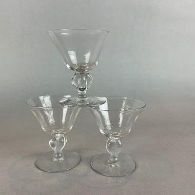 L1336 Vintage 11pc Set of Seneca Crystal Goblets