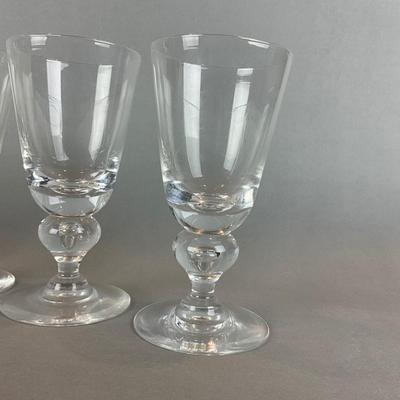 L1336 Set of Seven STEUBEN Baluster Water Goblets