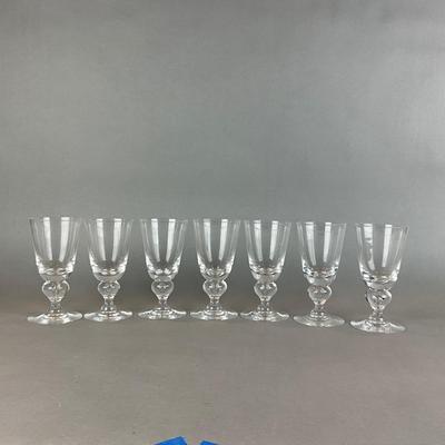 L1336 Set of Seven STEUBEN Baluster Water Goblets