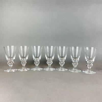 L1336 Set of Seven STEUBEN Baluster Water Goblets