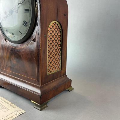 SR1342 Antique 18th Century English Mantel Clock