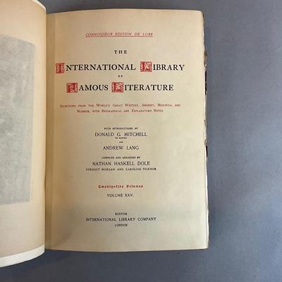 SR1344 International Library of Famous Literature Vol Set of 24