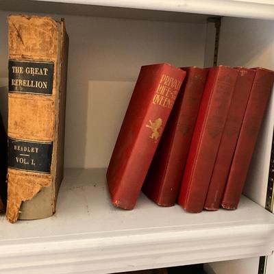 SR1345 Lot of Antique Books- Chandlers Encyclopedia, Famous Queens of History