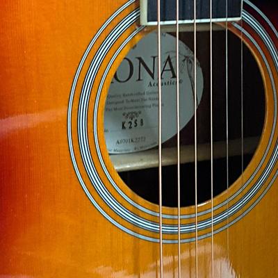 O1350 KONA Electric Acoustic Guitar with Case