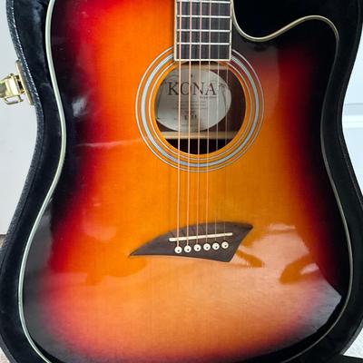 O1350 KONA Electric Acoustic Guitar with Case