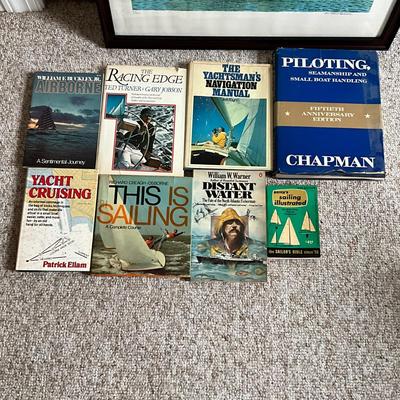 O1354 Signed and Numbered D.L. Christianson Lithograph with Sailing Books