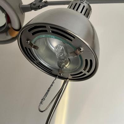 Sale Photo Thumbnail #789: Large vintage magnify swing arm lamp with clamp for desk 
Two LED small desk lamps