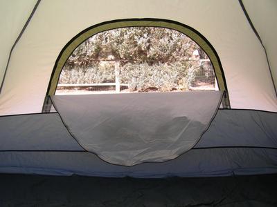 SwissGear Quality family size self supporting tent. Label says it's 9'x8'.