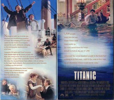 Titanic – Winner of 1 Academy Awards VHS-THX two tape set.