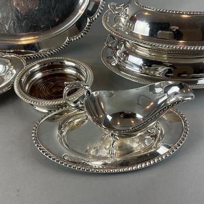 D1377 Large Lot of Silverplate Holloware