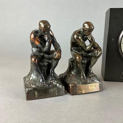 K1380 World Clock with Bookends and Office Decor