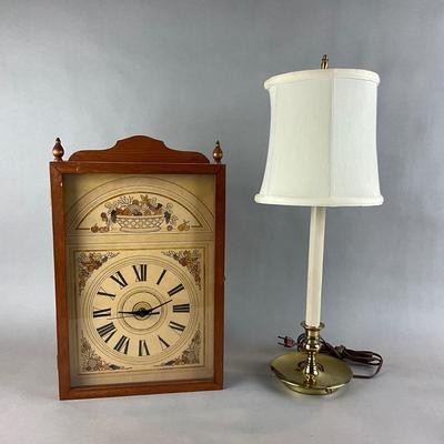 K1381 Vintage 1967 Kit Clock with Brass Lamp