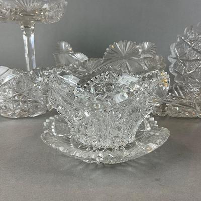 L1384 Lot of Antique Cut Crystal