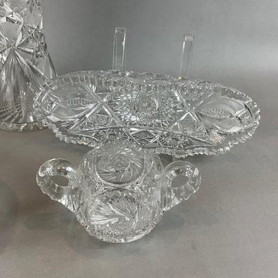 L1383 Large lot of Antique Cut Crystal