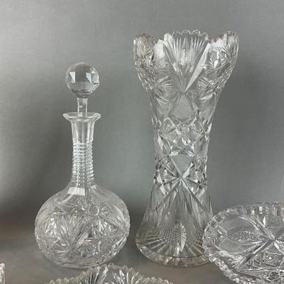 L1383 Large lot of Antique Cut Crystal