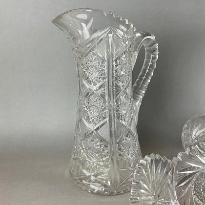 L1383 Large lot of Antique Cut Crystal