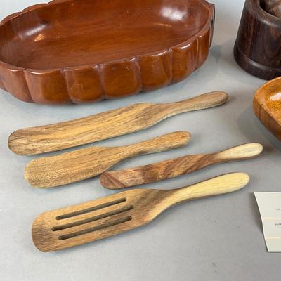 K1388 Wooden Kitchen Wares and Spurtle Set