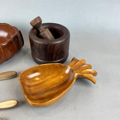 K1388 Wooden Kitchen Wares and Spurtle Set