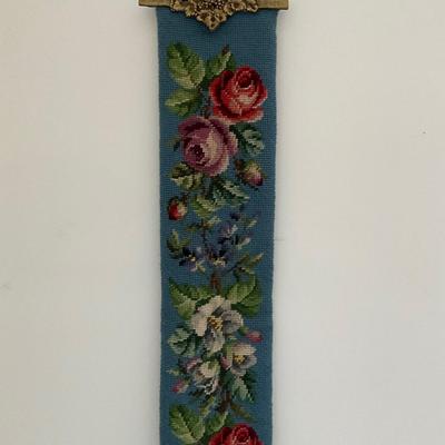 D1392 Set of Three Antique Needlepoint Bell Pulls