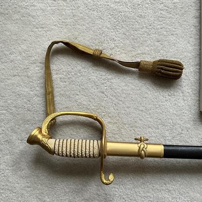 SR1394 United States Navy Ceremonial Sword with February 1944 Side Boy Yearbook