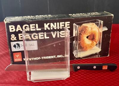 Wuestenhof Bagel Knife and Bagel Vise