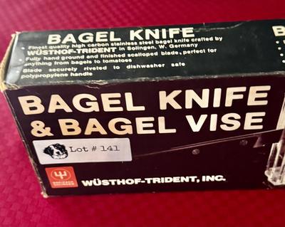 Wuestenhof Bagel Knife and Bagel Vise