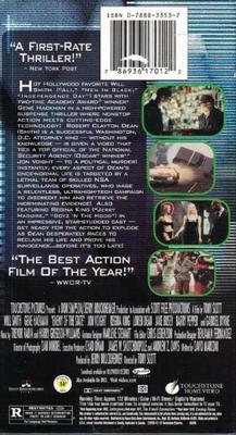 Enemy of the State * VHS action movie, Dolby Surround, 132 minutes.