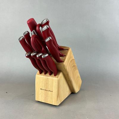 K1403 Set of Kitchen-Aid Knives with Block