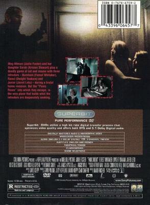 DVD * Panic Room, action drama movie, Dolby, extras, 112 minutes.