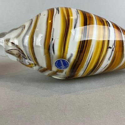 K1405 Murano Glass Shell with Glass Bottle and Heart Dish